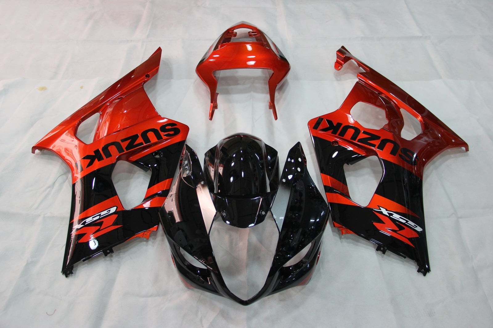 Carenados 2003-2004 Suzuki GSXR 1000 Negro Rojo GSXR Genérico