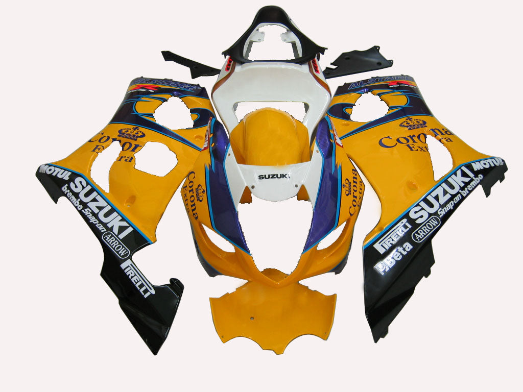 Fairings 2003-2004 Suzuki GSXR 1000 Yellow & White Corona Generic