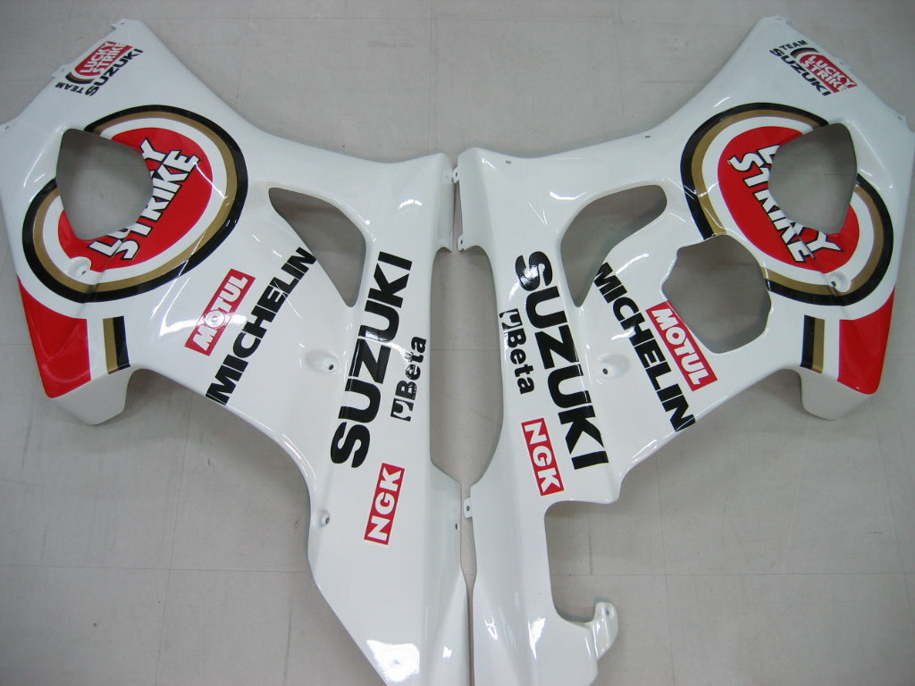 Fairings 2003-2004 Suzuki GSXR 1000 White & Red Lucky Strike Generic