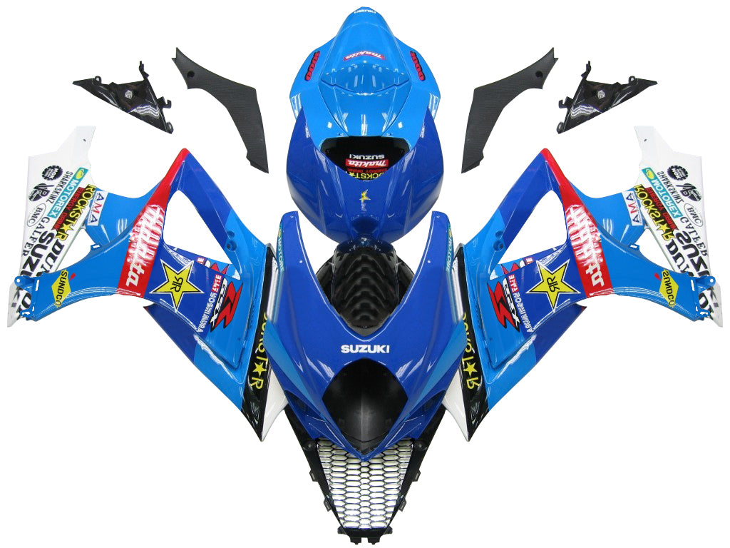 Carenados 2007-2008 Suzuki GSXR 1000 Azul Rockstar Genérico