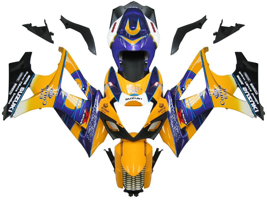 Fairings 2007-2008 Suzuki GSXR 1000 Yellow Blue Alstare Corona Generic