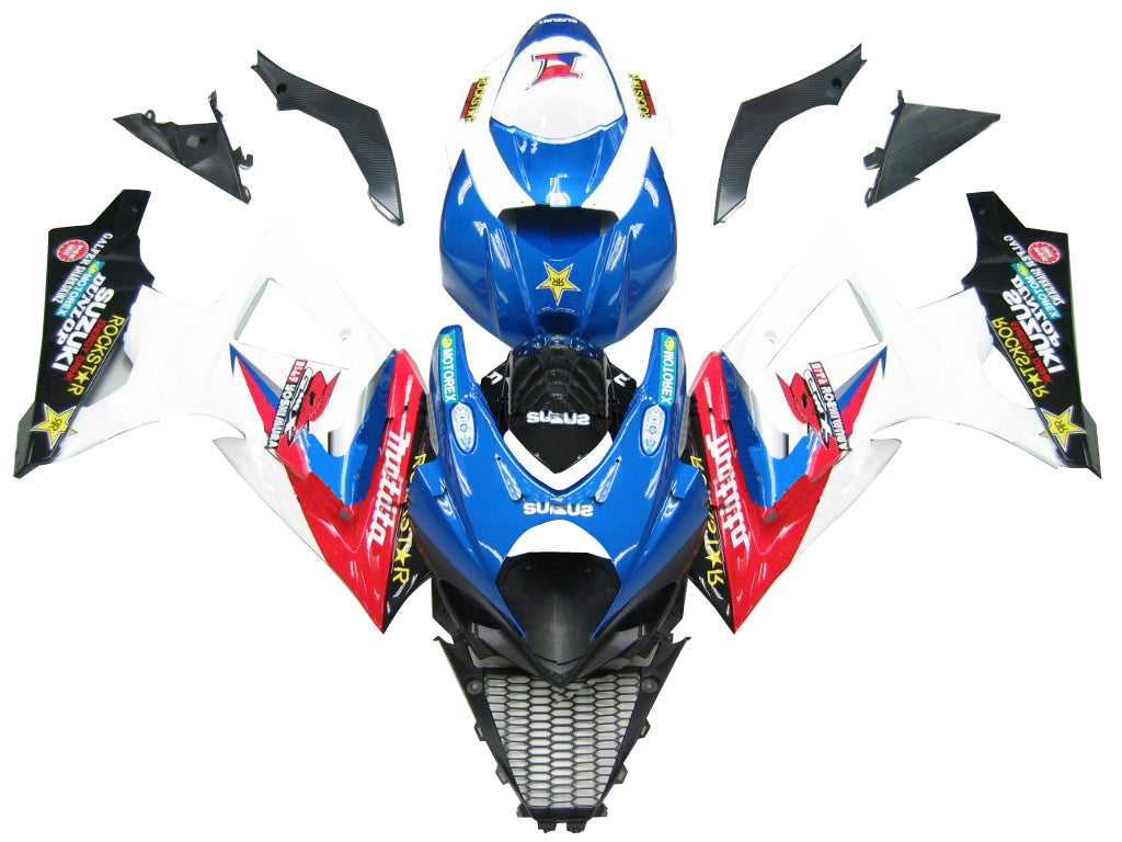 Fairings 2007-2008 Suzuki GSXR 1000 Blue Red White Makita Generic