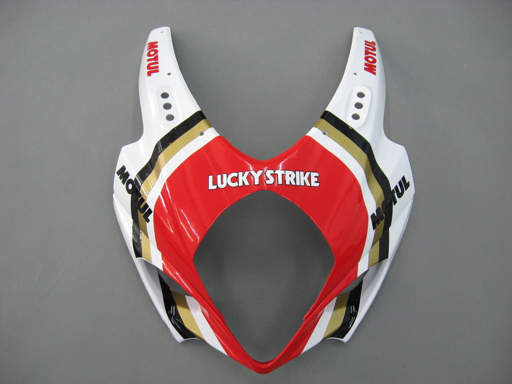 Fairings 2007-2008 Suzuki GSXR 1000 White & Red Lucky Strike Generic