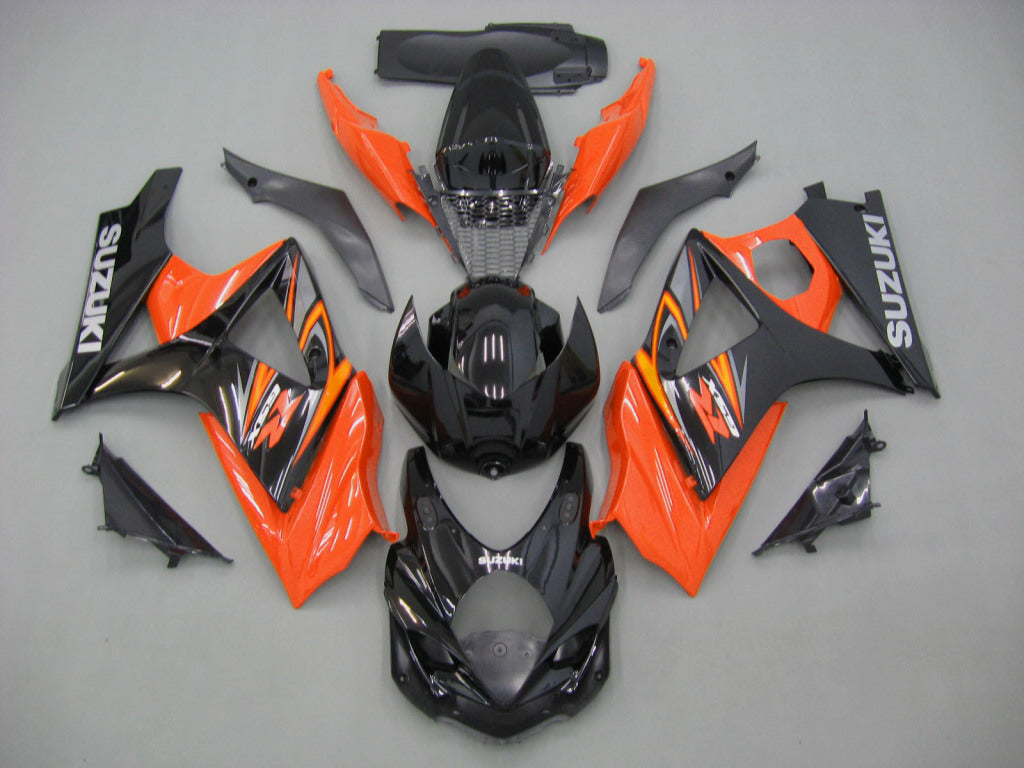 Fairings 2007-2008 Suzuki GSXR 1000 Black & Orange GSXR Generic