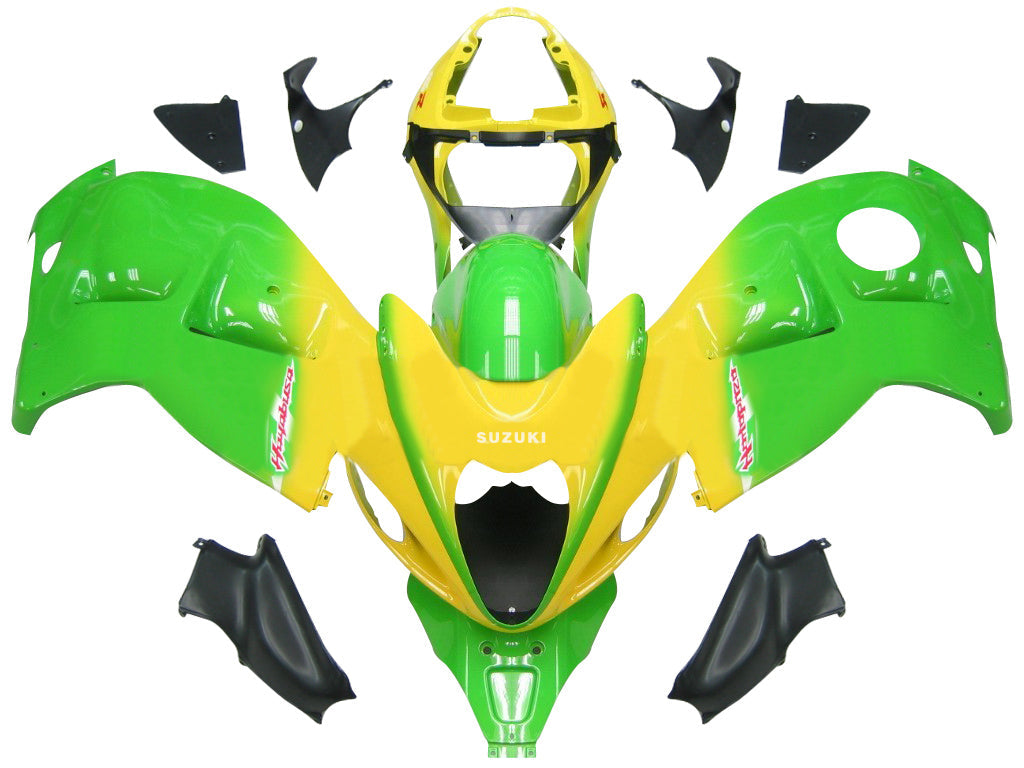 Carenados 1999-2007 Suzuki GSX1300 Hayabusa verde y amarillo Hayabusa genérico