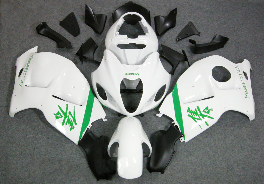 Fairings 1999-2007 Suzuki GSX1300 Hayabusa White Green Research47 Generic