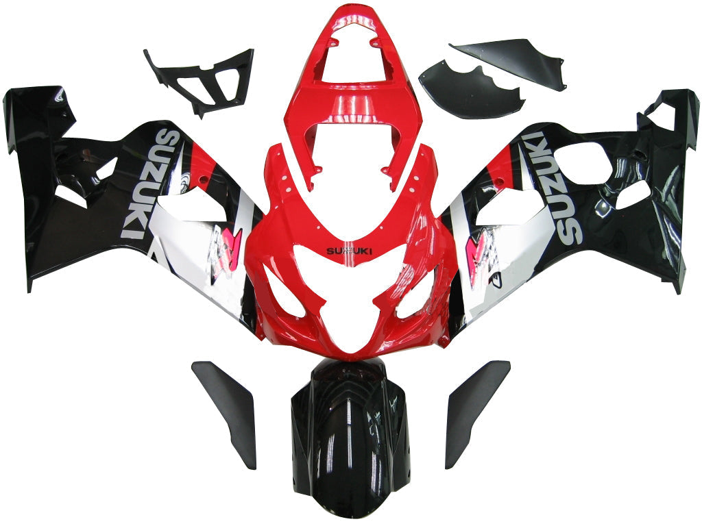 Carenados 2004-2005 Suzuki GSXR 600 750 Rojo y Negro GSXR Genérico