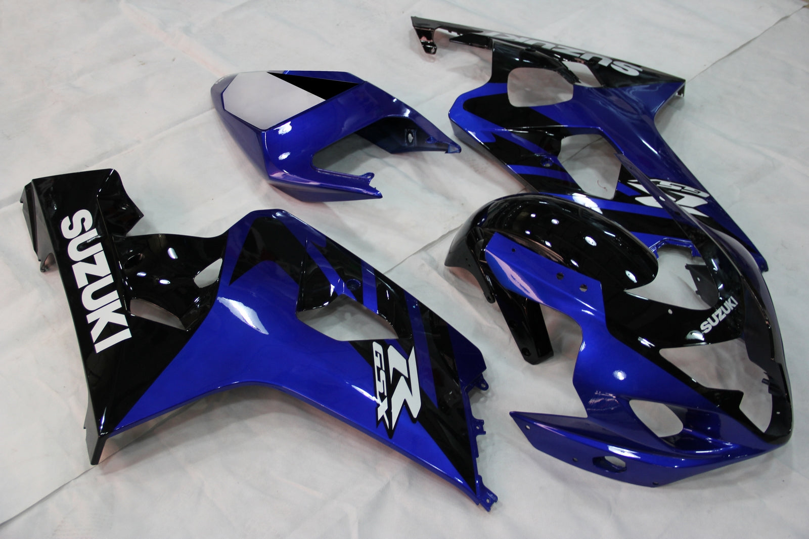 Carenados 2004-2005 Suzuki GSXR 600 750 Azul Negro GSXR Genérico