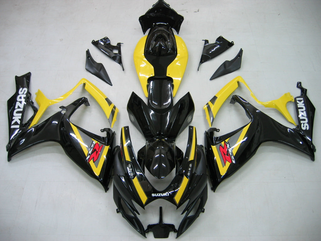 Fairings 2006-2007 Suzuki GSXR 600 750 Black & Yellow GSXR Generic