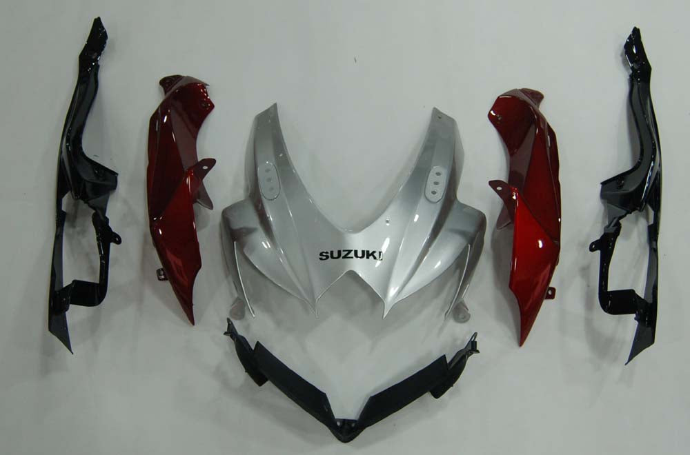 Fairings 2008-2010 Suzuki GSXR 600 750 Silver Red GSXR Generic