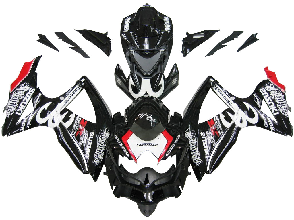 Fairings 2008-2010 Suzuki GSXR 600 750 Black Relentless Generic