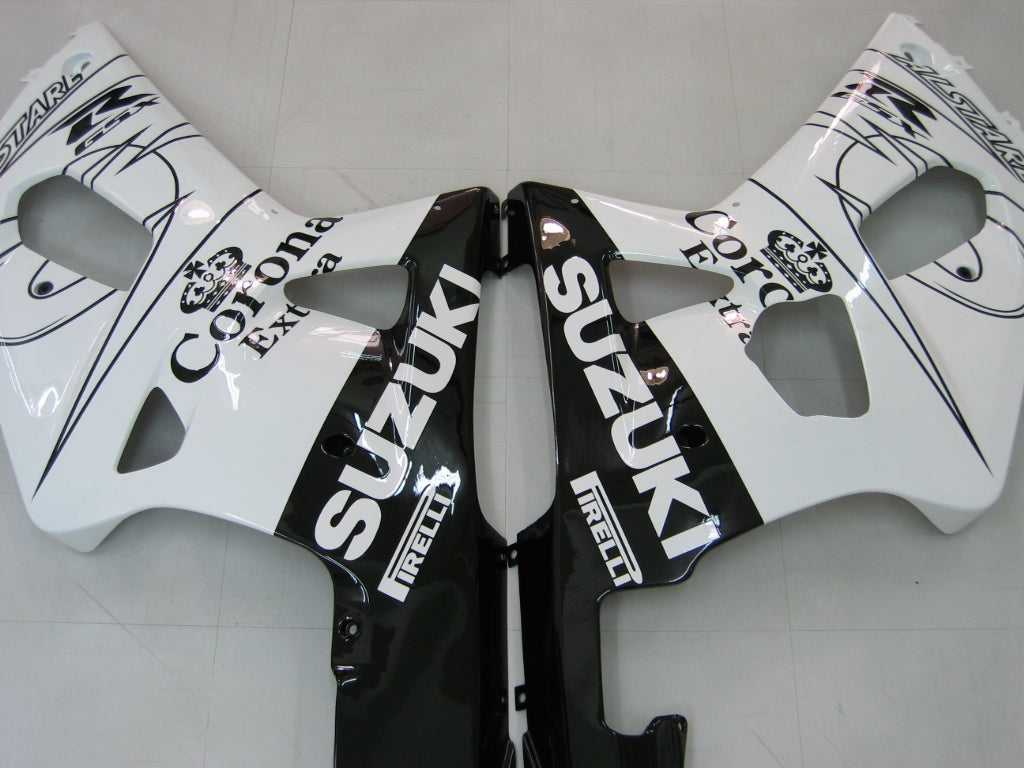 Carenados 2001-2003 Suzuki GSXR 750 Blanco Negro Alstare Corona Genérico