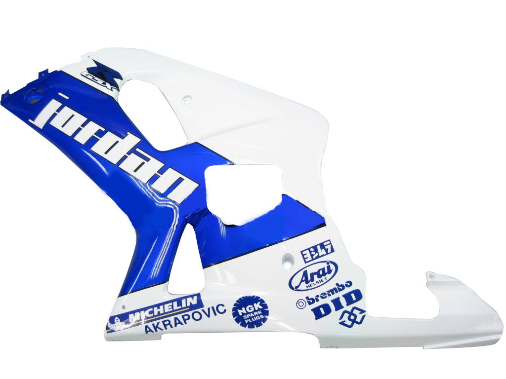 Carenados 2001-2003 Suzuki GSXR 750 Blanco Azul Jordan GSXR Genérico