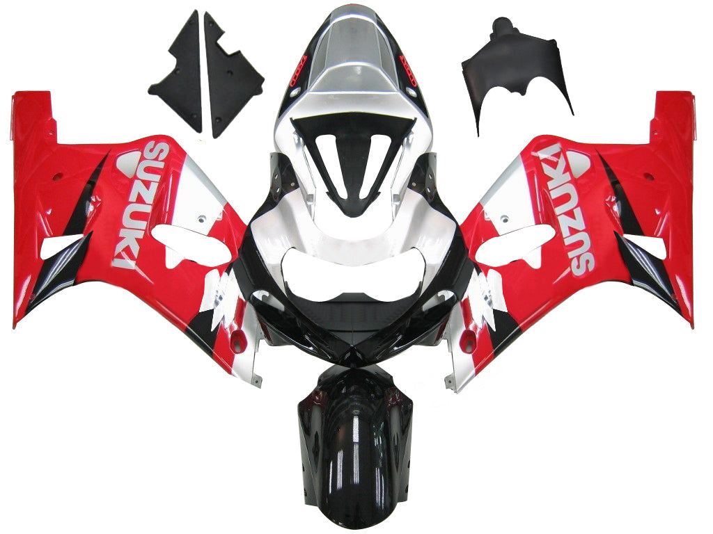 Carenados 2001-2003 Suzuki GSXR 750 Rojo Plata Negro GSXR Genérico