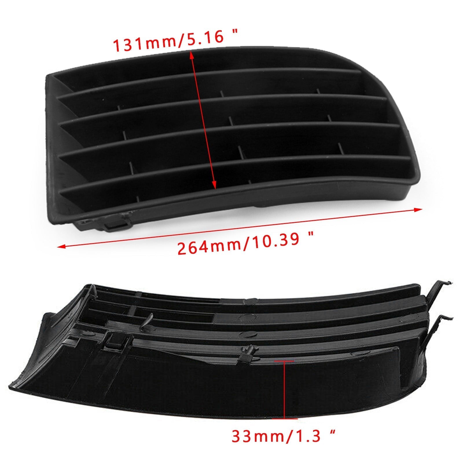 ABS parachoques delantero parrilla cubierta protectora para parrilla compatible con Volkwage VW Golf 2005-2008 MK5 genérico