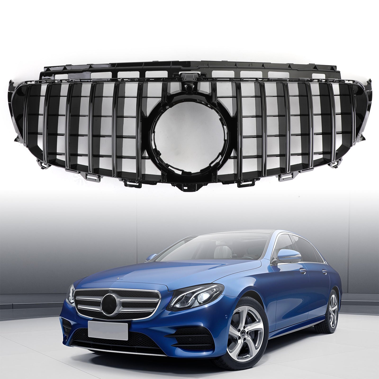 Front Bumper Grill Grille W/ CAMERA Fit Mercedes Benz W213 E-Class 2016-2019