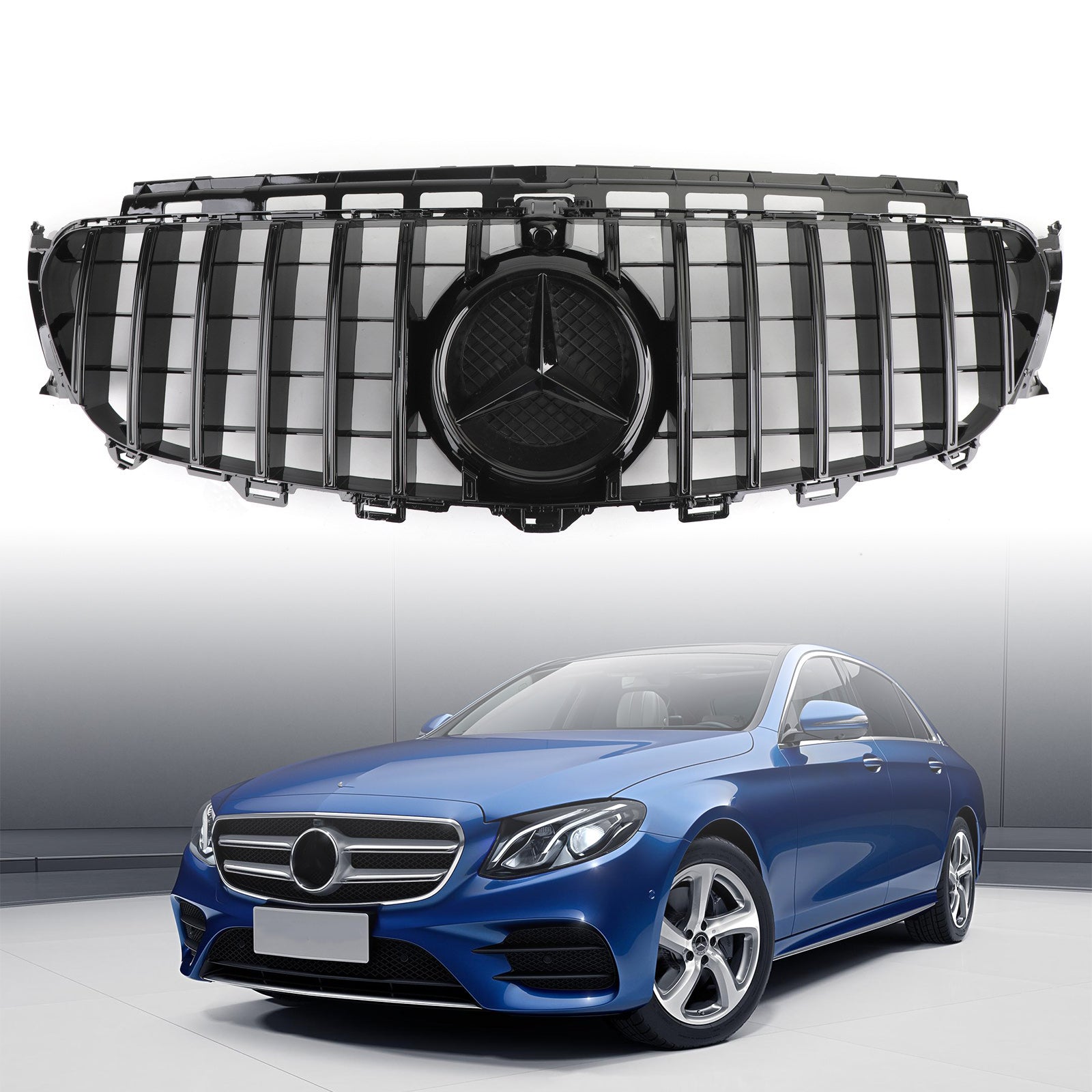 Front Bumper Grill Grille W/ CAMERA Fit Mercedes Benz W213 E-Class 2016-2019