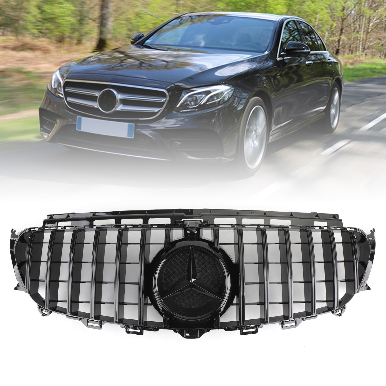 Front Grill Grille W/ CAMERA Fit Mercedes Benz W213 E-Class AMG 2016-2019