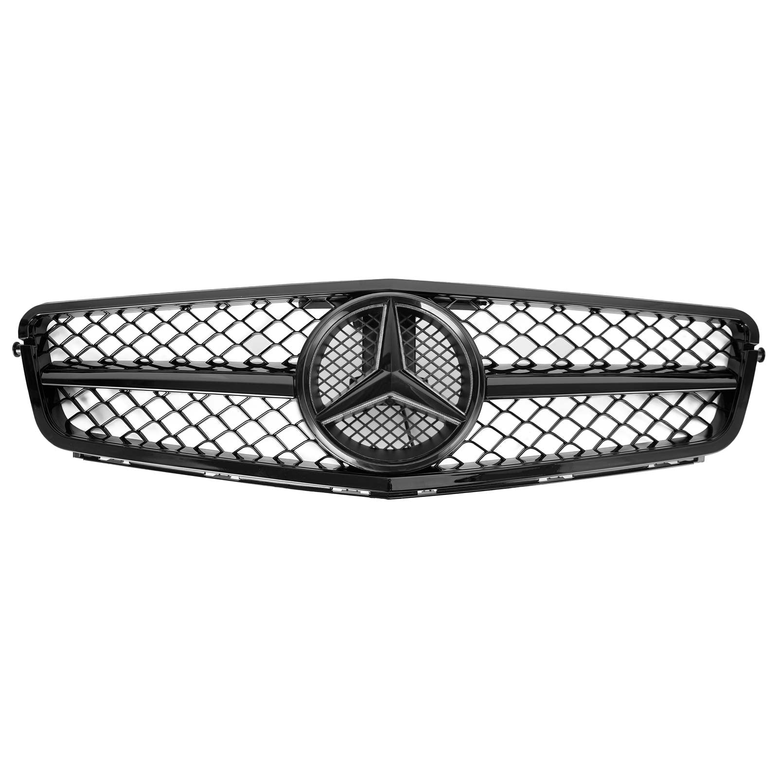 AMG Front Bumper Grille Grill Fit C-Class Benz W204 C300 C350 2008-2014 w/LED