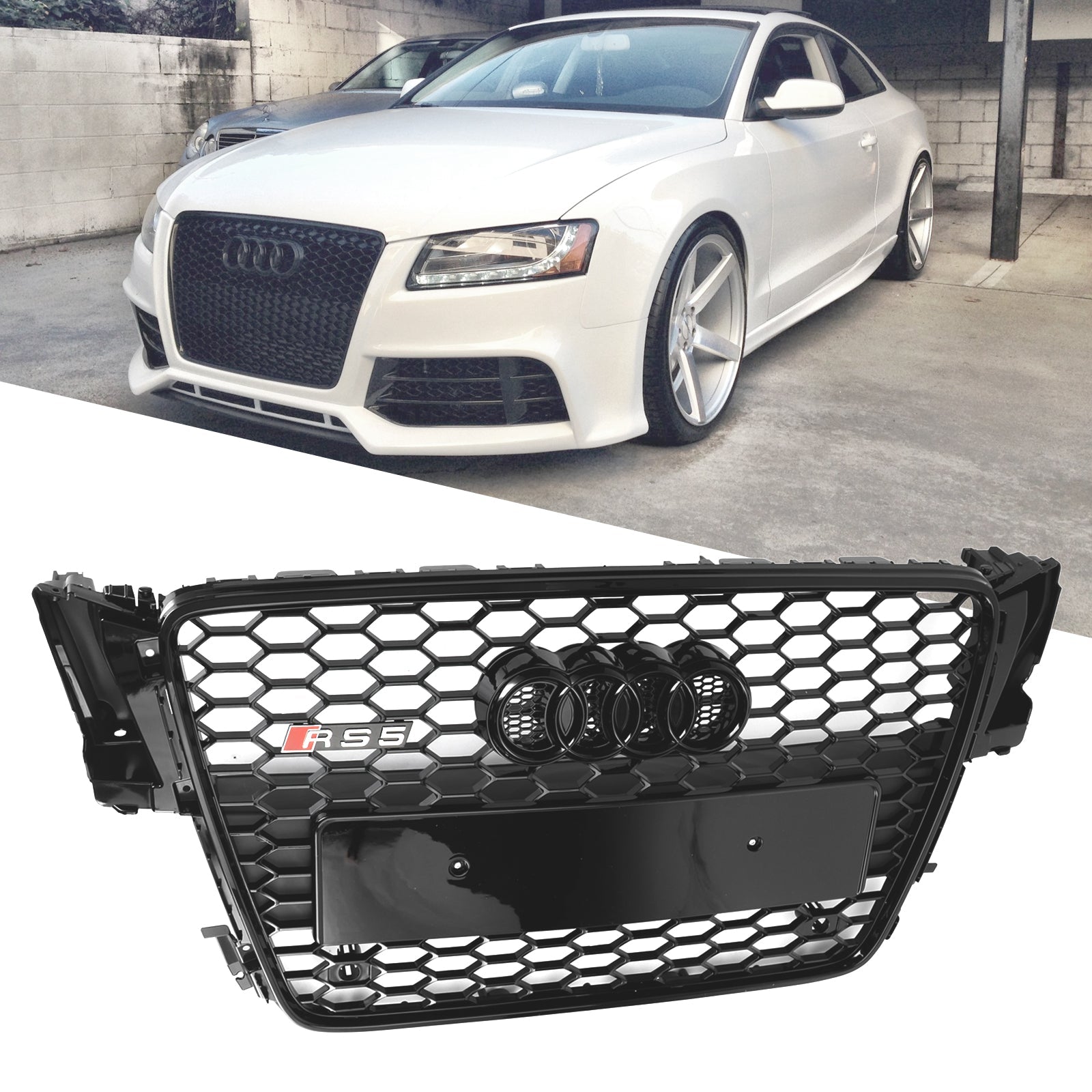 AUDI A5 S5 B8 2008-2012 RS5 estilo capó Henycomb rejilla deportiva parrilla genérica