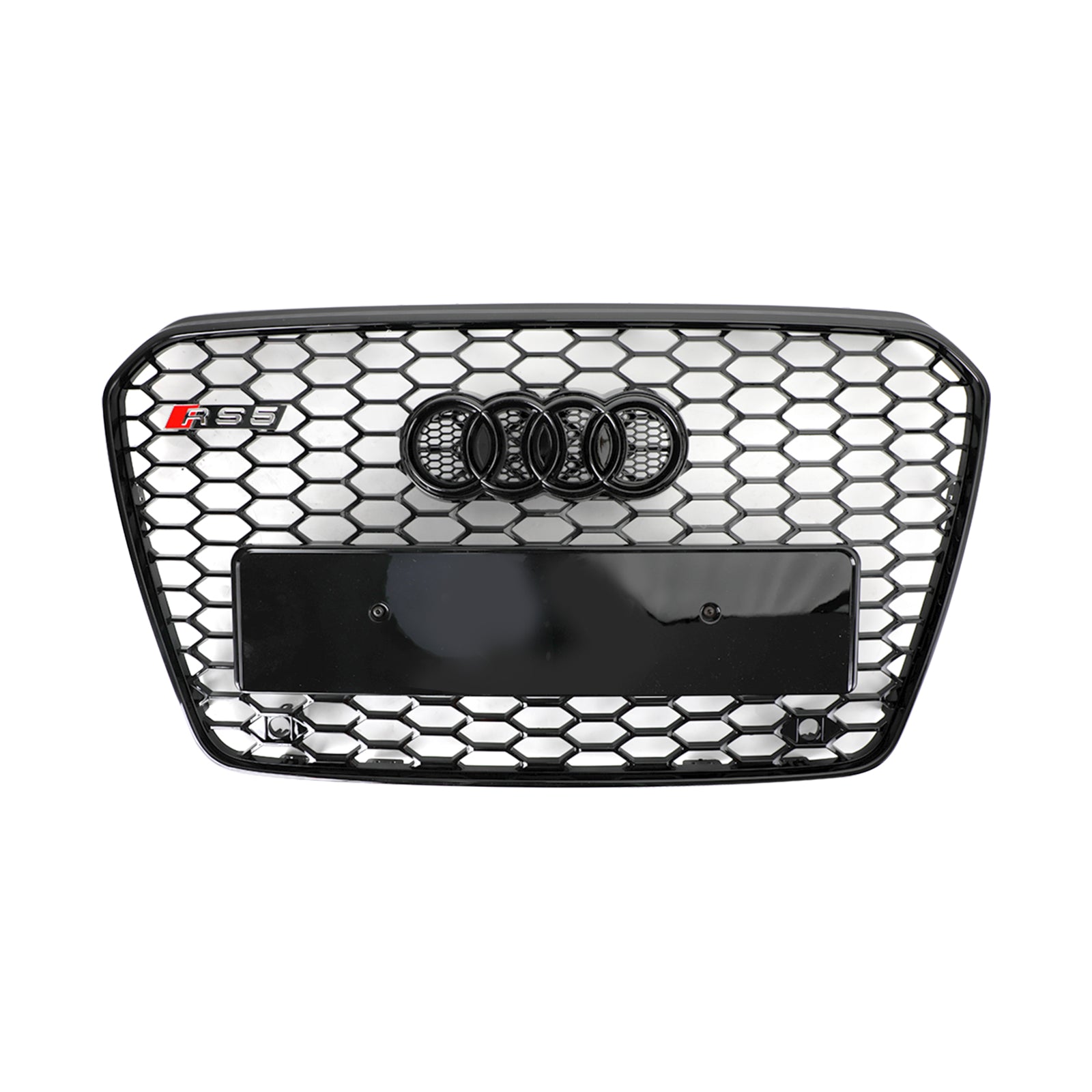 13-16 Audi A5 S5 B8.5 Grill Replacement RS5 Style Honeycomb Hex Mesh Front Bumper Grill Generic