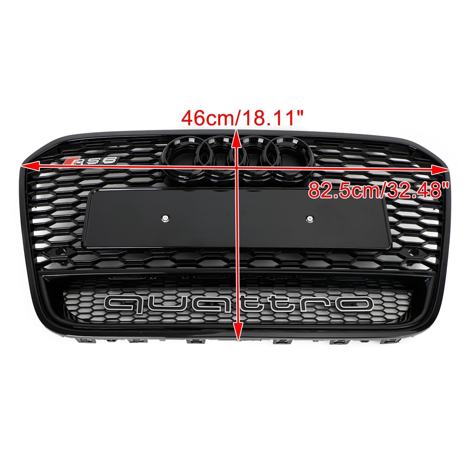 12-15 Audi A6 S6 C7 RS6 Style Front Mesh Honeycomb replacement Grille Grill