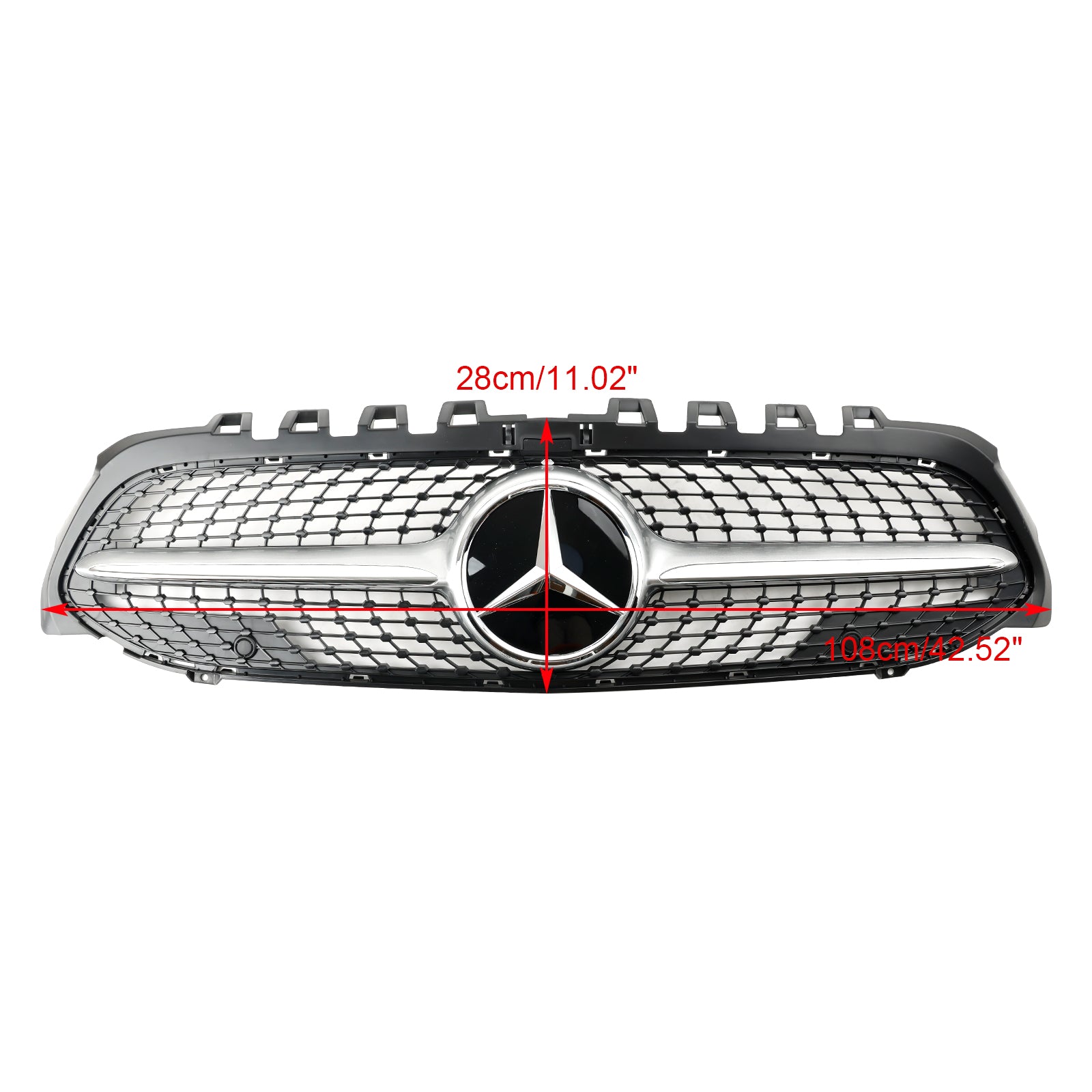 Parrilla de parachoques delantero Black Diamond para Benz Clase A W177 2019-2023