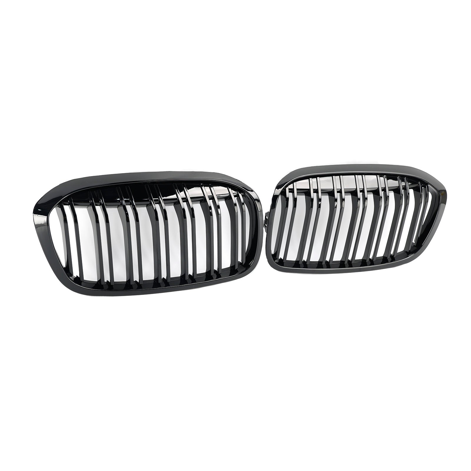 BMW Serie 2 F45 F46 2018-2021 2PCS Parrilla frontal de riñón negra brillante