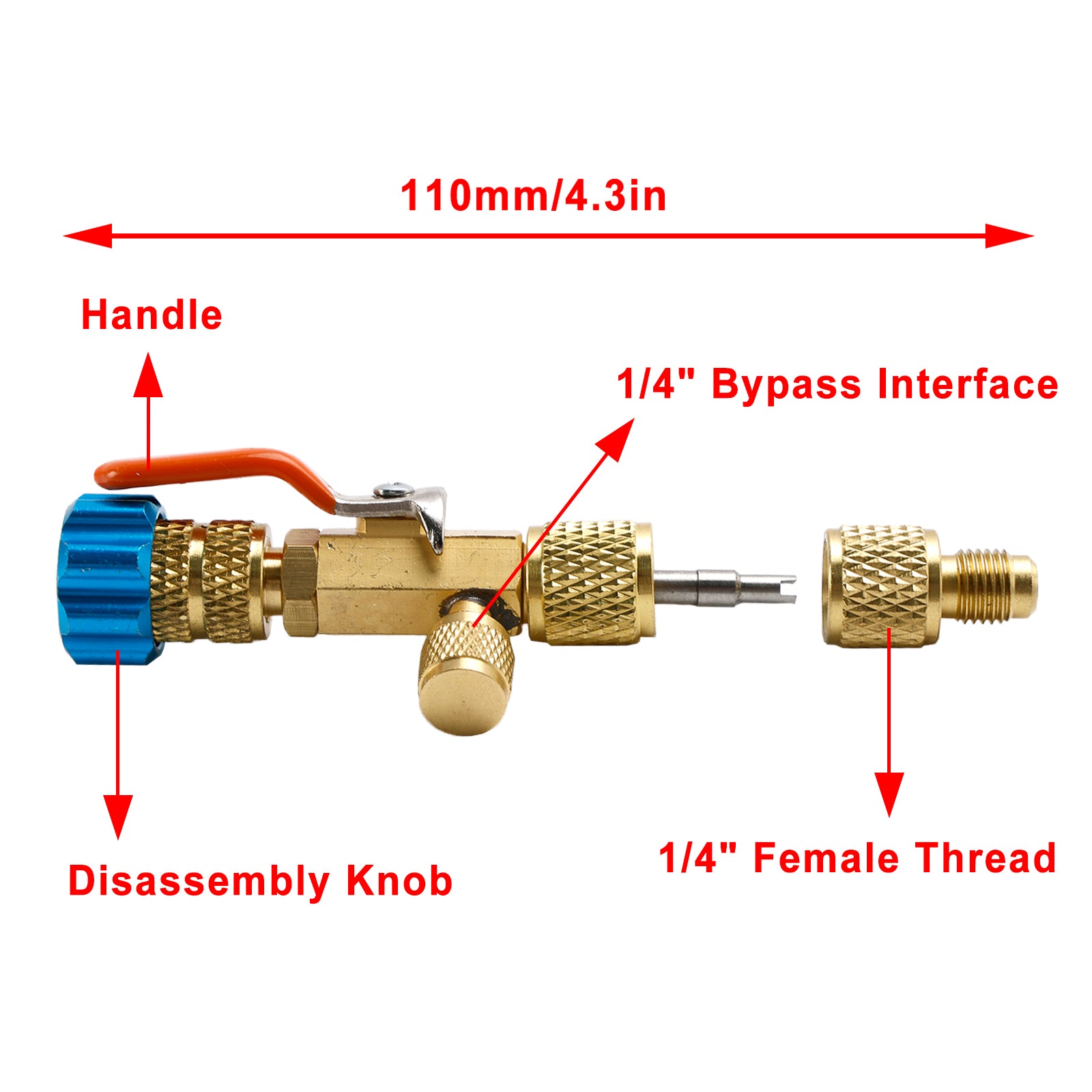 Air Conditioner HVAC R134A R12 Valve Core 1/4" & 5/16" Quick Remover Installer