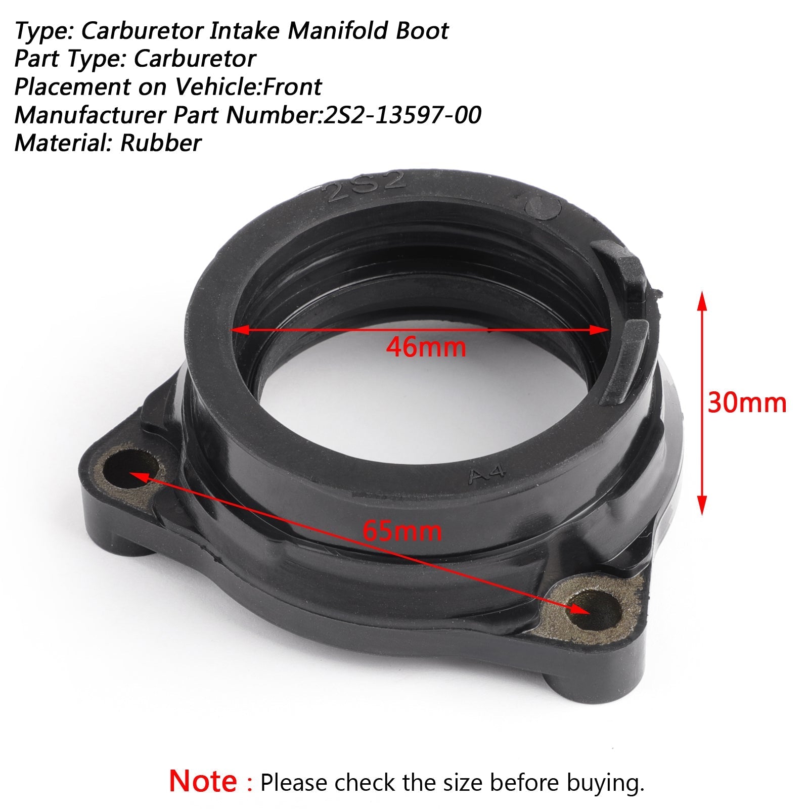 Yamaha WR450F 2007-2011 / YZ450F 2006-2009 Intake Carburetor Interface