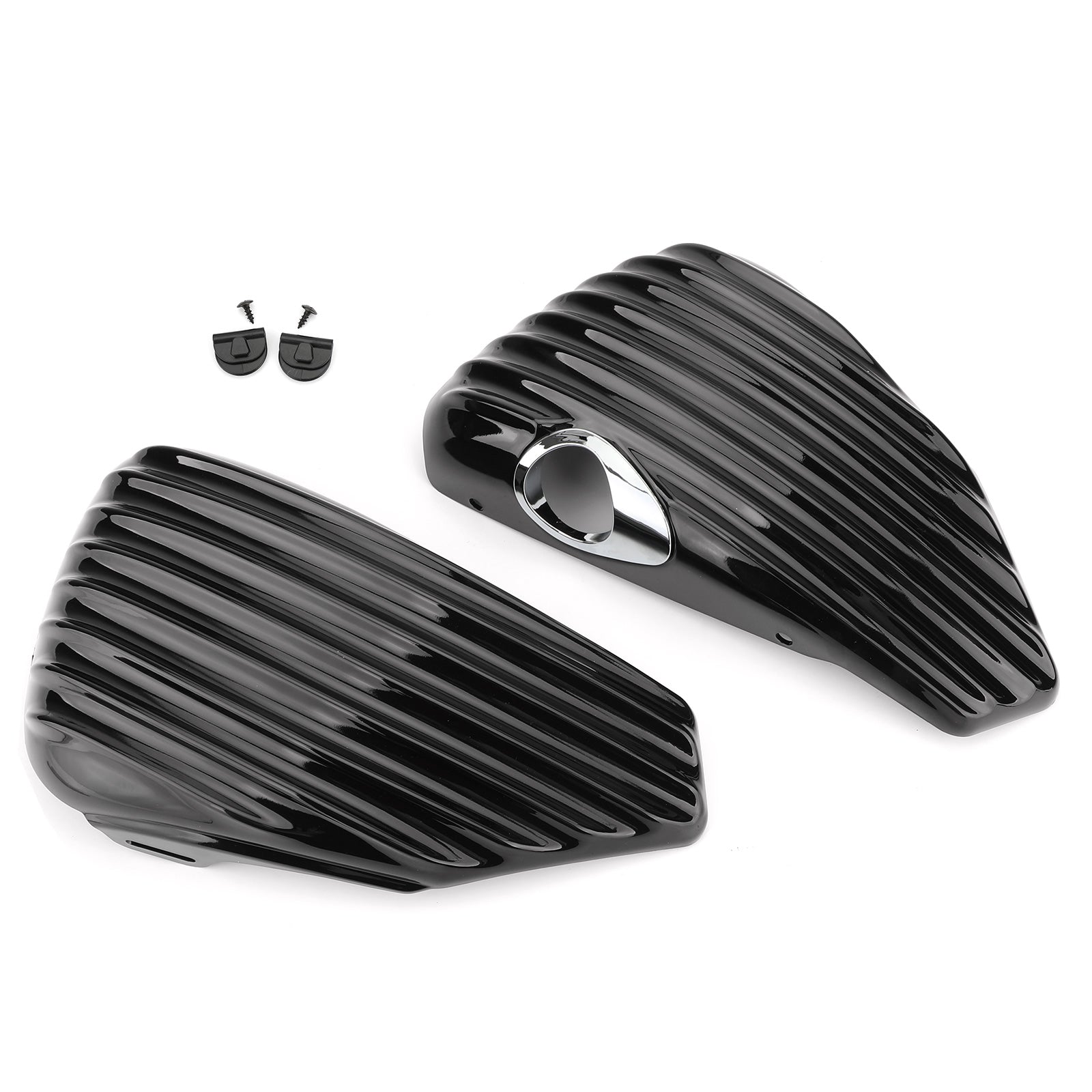 1 Pair Battery Side Cover For Sportster 2004-2013 XL883 XL1200 1200 883 48 72 Generic