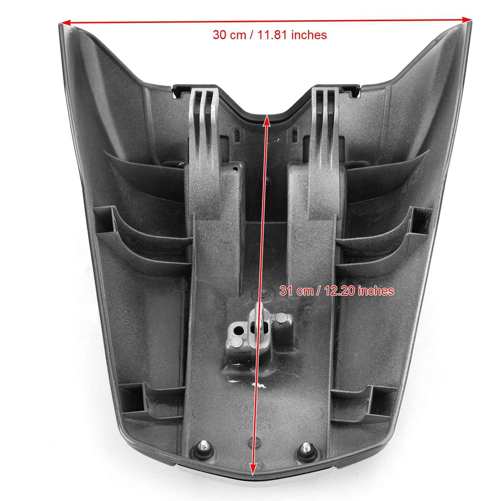 Cubierta del pasajero del asiento trasero de la motocicleta carenado de parabrisas para Honda CB1000R 19-21 negro y plateado