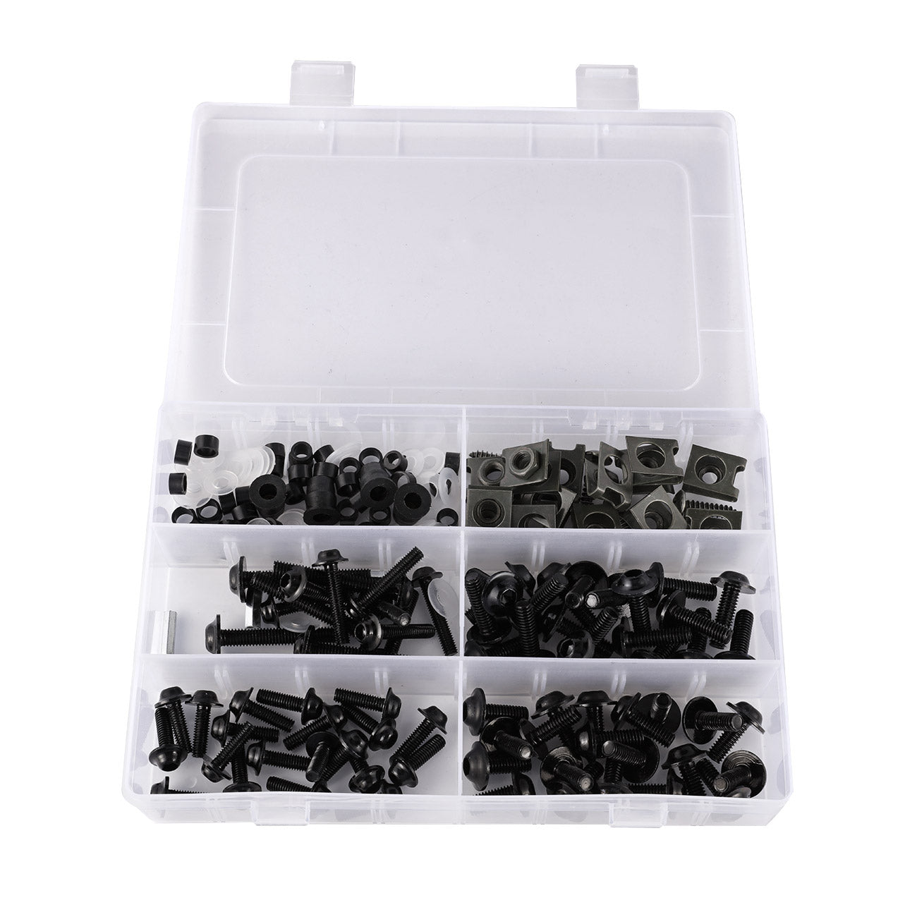 177PCS Motorcycle Sportbike Windscreen Fairing Bolts Kit Fastener Clips Screws