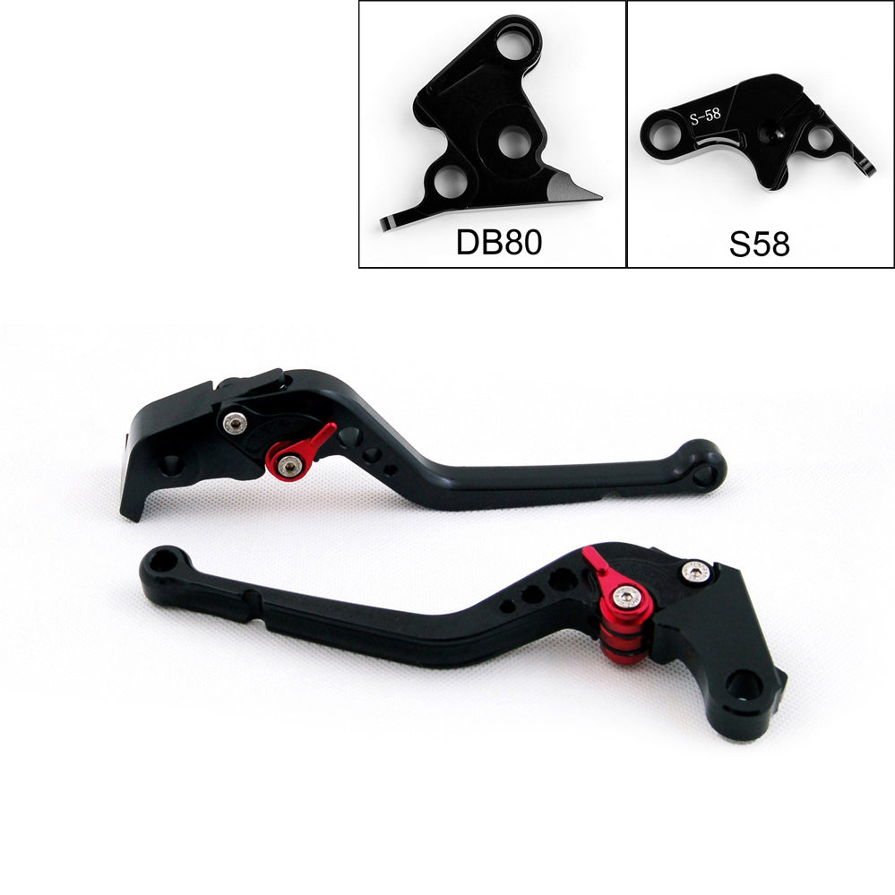 Long Brake Clutch Levers For Aprilia TUONO V4R 2011-2014 Black Generic