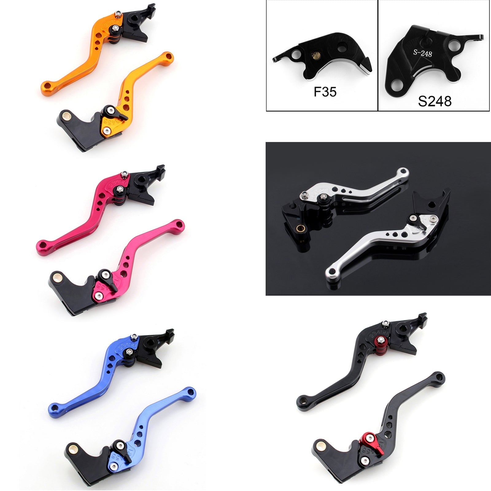 Short Brake Clutch Levers For Suzuki GSXR600 GSXR750 GSXR 600 750 2004-2005