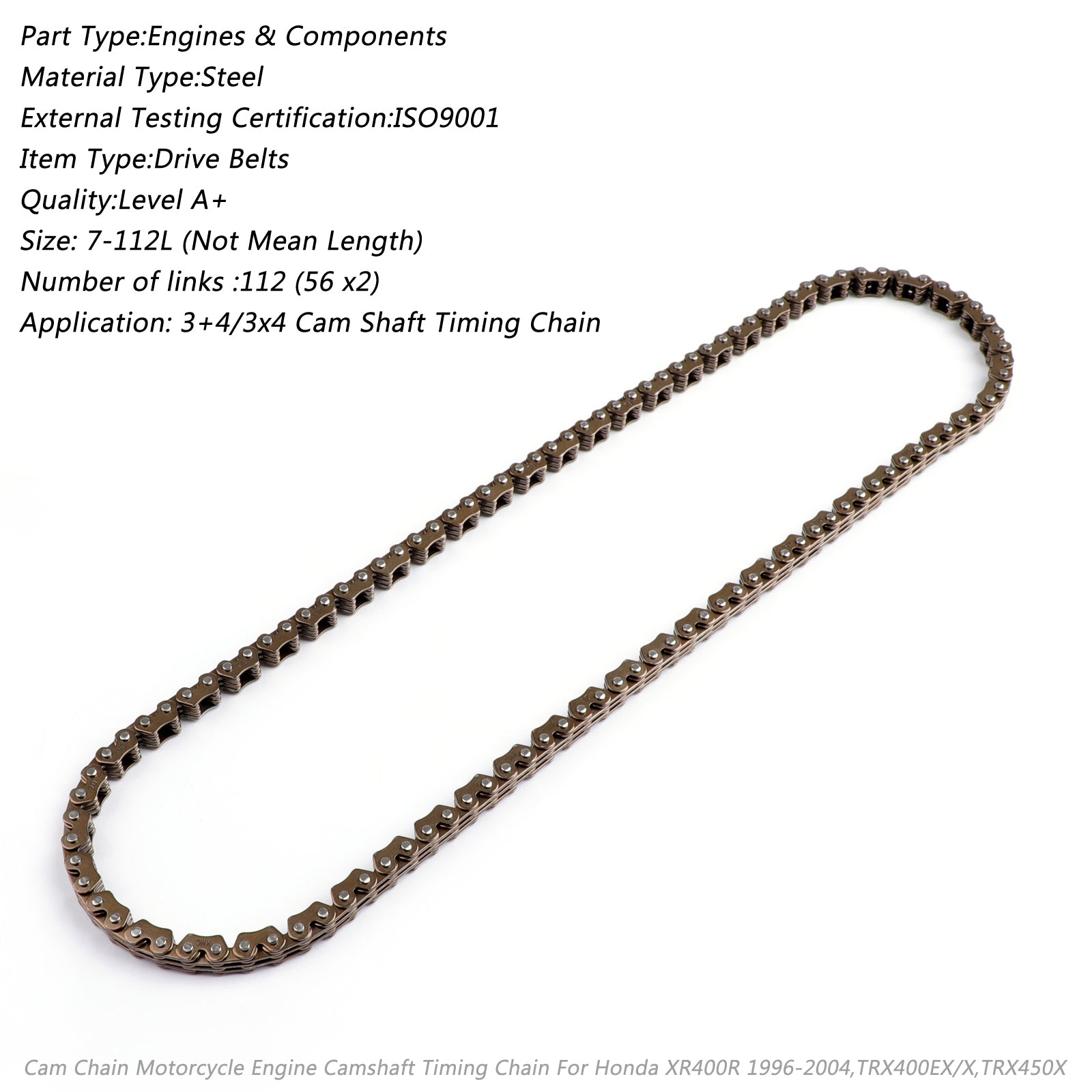 Timing Cam Chain 112L For Honda TRX400EX X Sportrax 99-14 XR400 14401-KCY-671 Generic