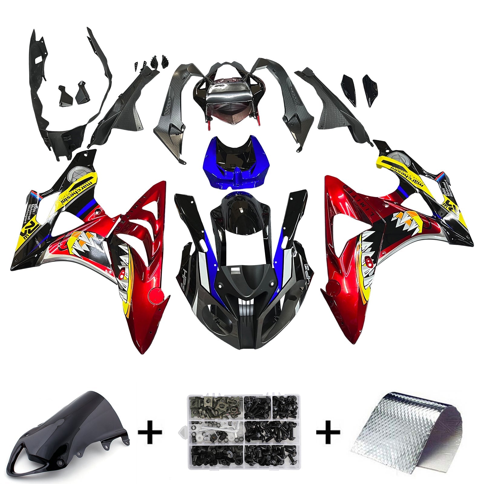 Injection Fairing Kit Bodywork Plastic ABS fit For BMW S1000RR 2009-2014 Generic