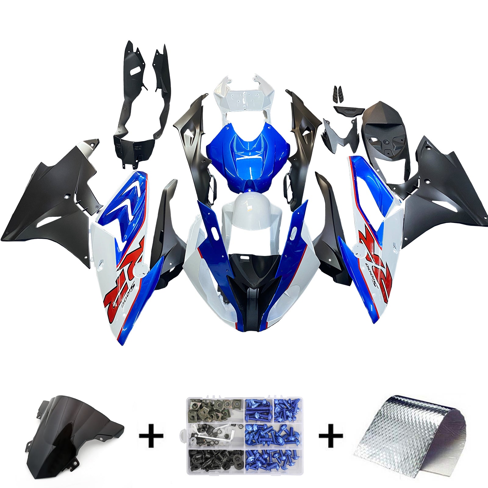 Injection Fairing Kit Bodywork Plastic ABS fit For BMW S1000RR 2017-2018 Generic