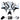 Fairings 2007-2008 Honda CBR 600 RR Black & White CBR Generic
