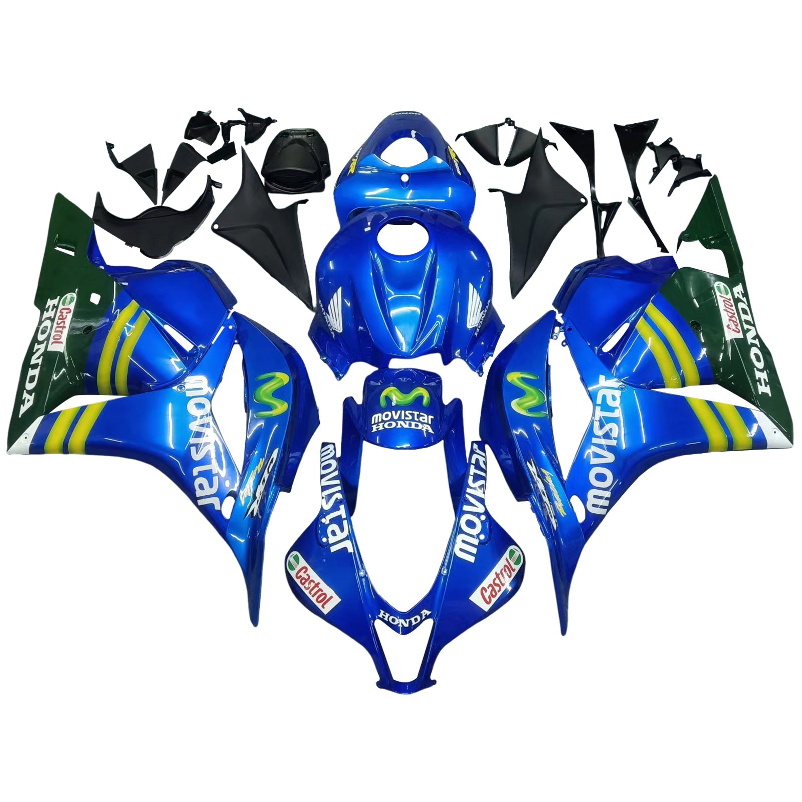 Fairings 2009-2012 Honda CBR 600 RR Blue & Green Movistar Generic