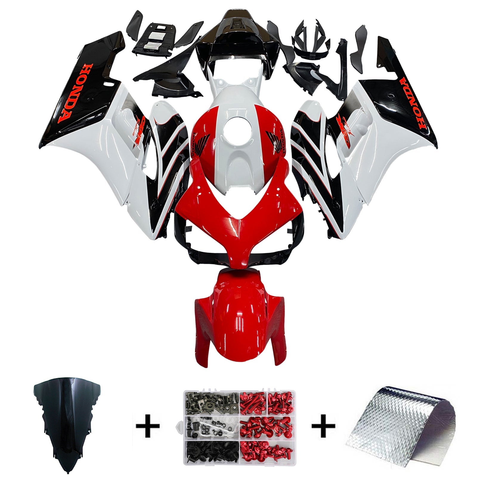 Carenados 2004-2005 Honda CBR 1000 RR Blanco Rojo Negro CBR Genérico