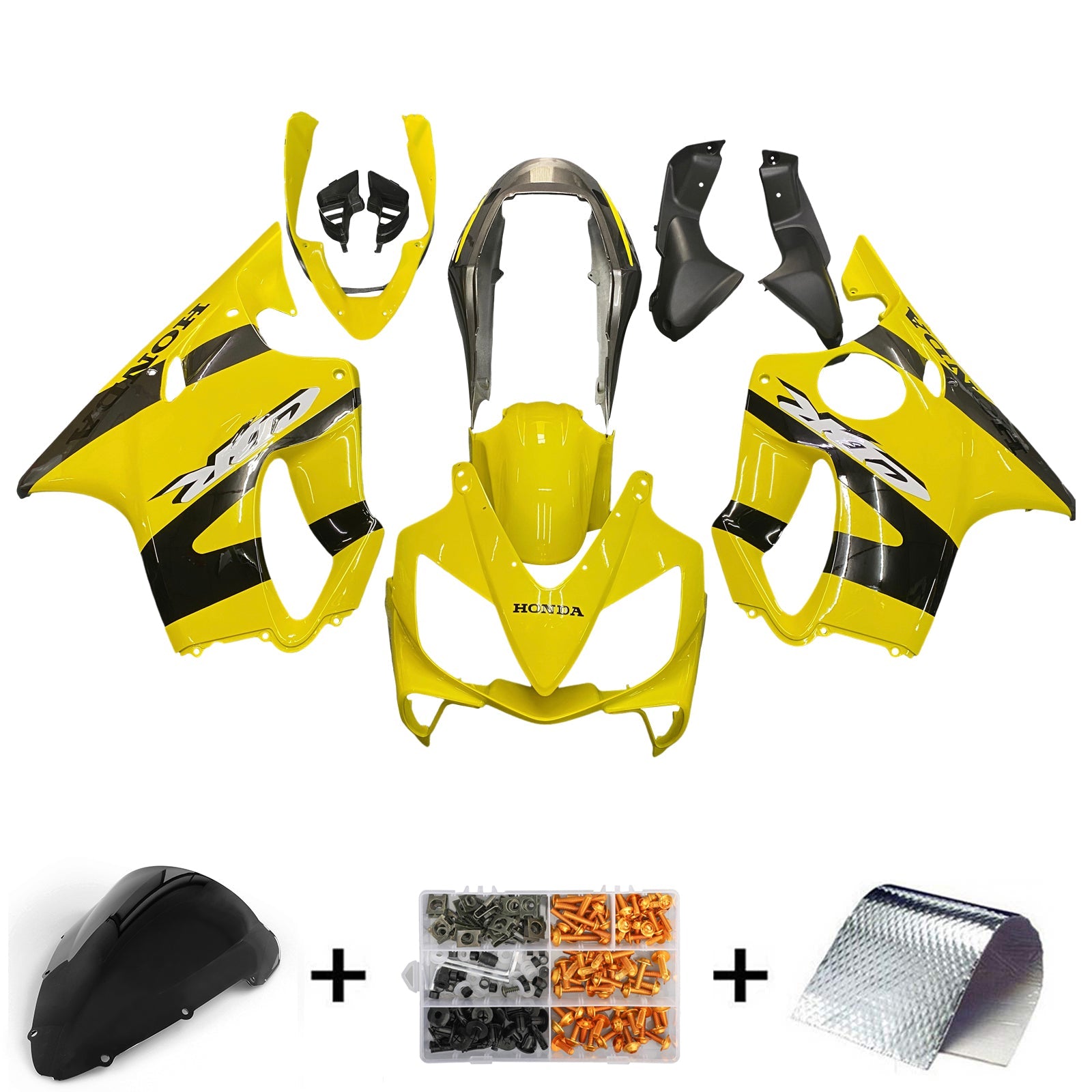 Fairings 2004-2007 Honda CBR 600 F4i Yellow & Black CBR Generic