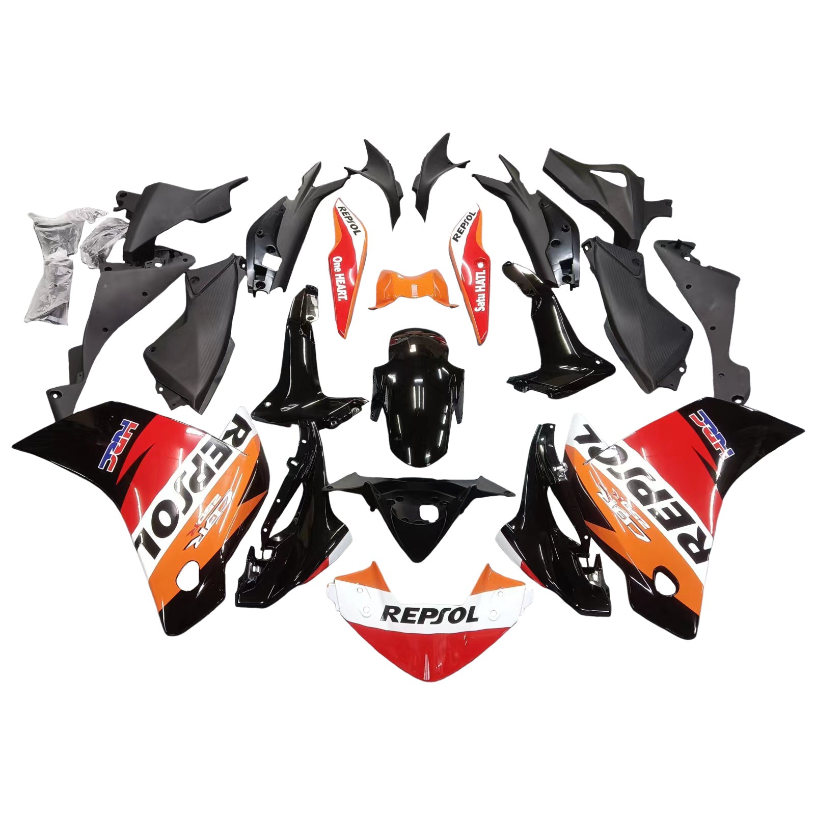 Carenados 2011-2015 Honda CBR250R Repsol Naranja Genérico