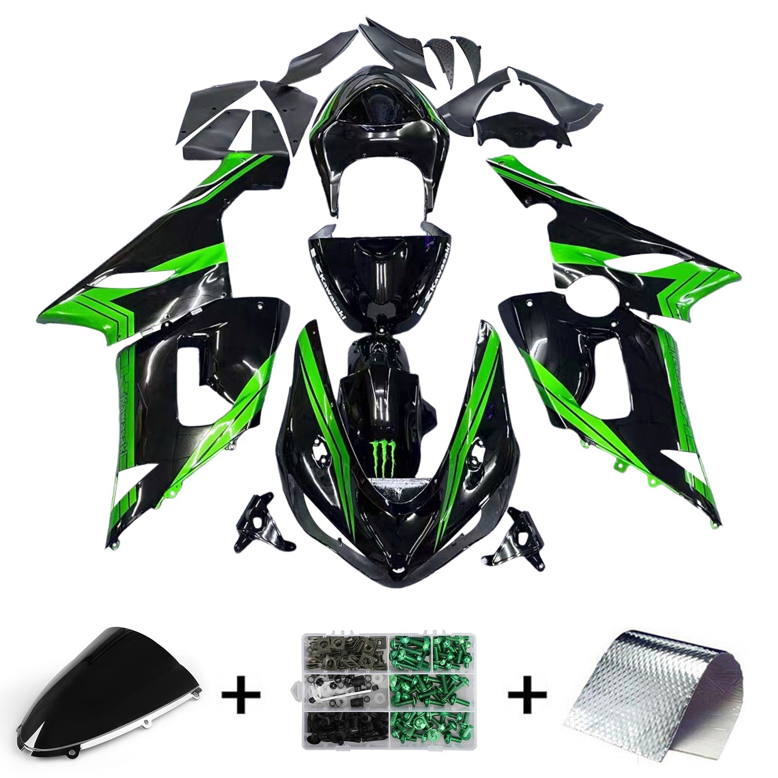 Kawasaki ZX6R 636 2005-2006 Fairing Kit Bodywork Plastic ABS