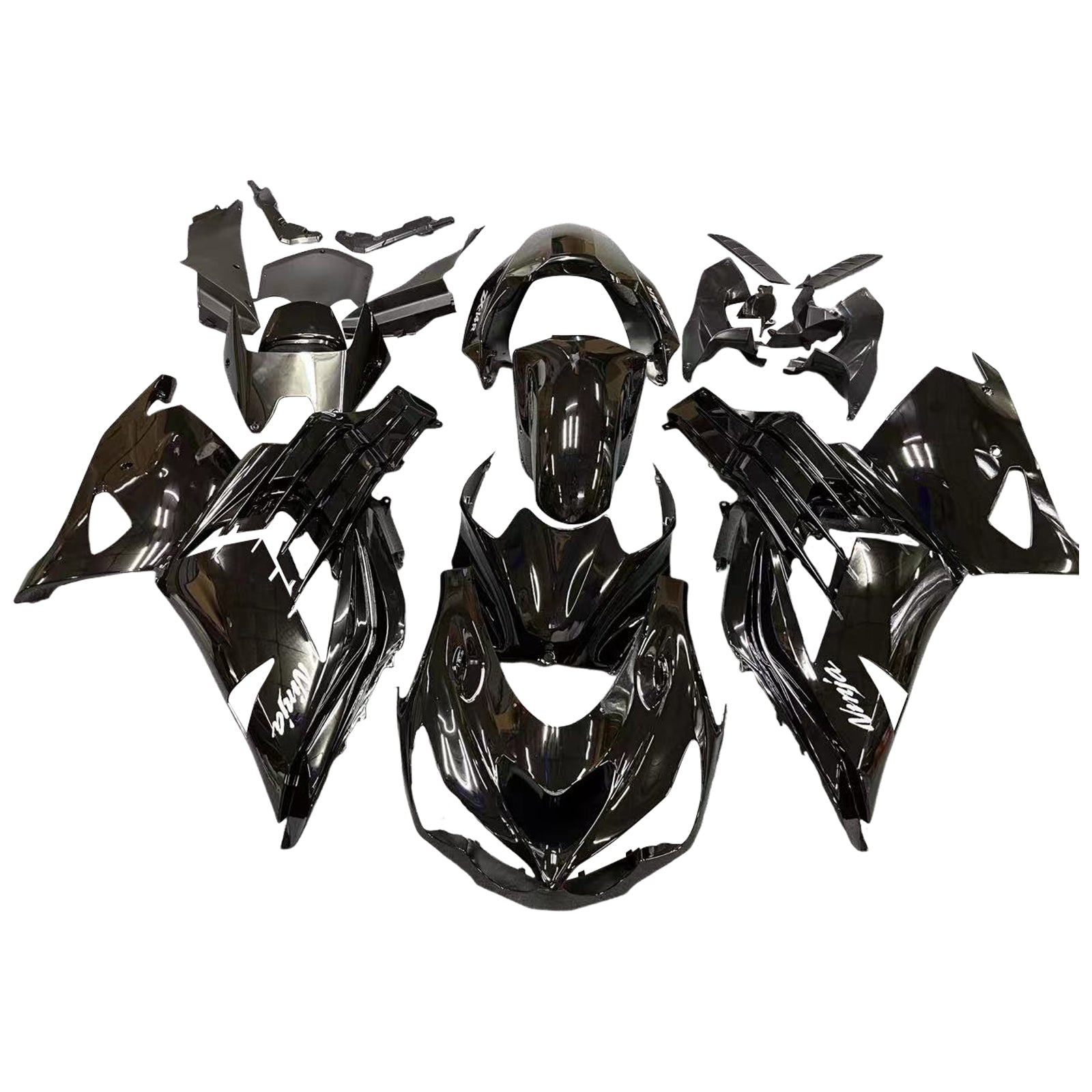 Fairings Plastics 2012-2022 Kawasaki ZX14R Ninja Black Generic