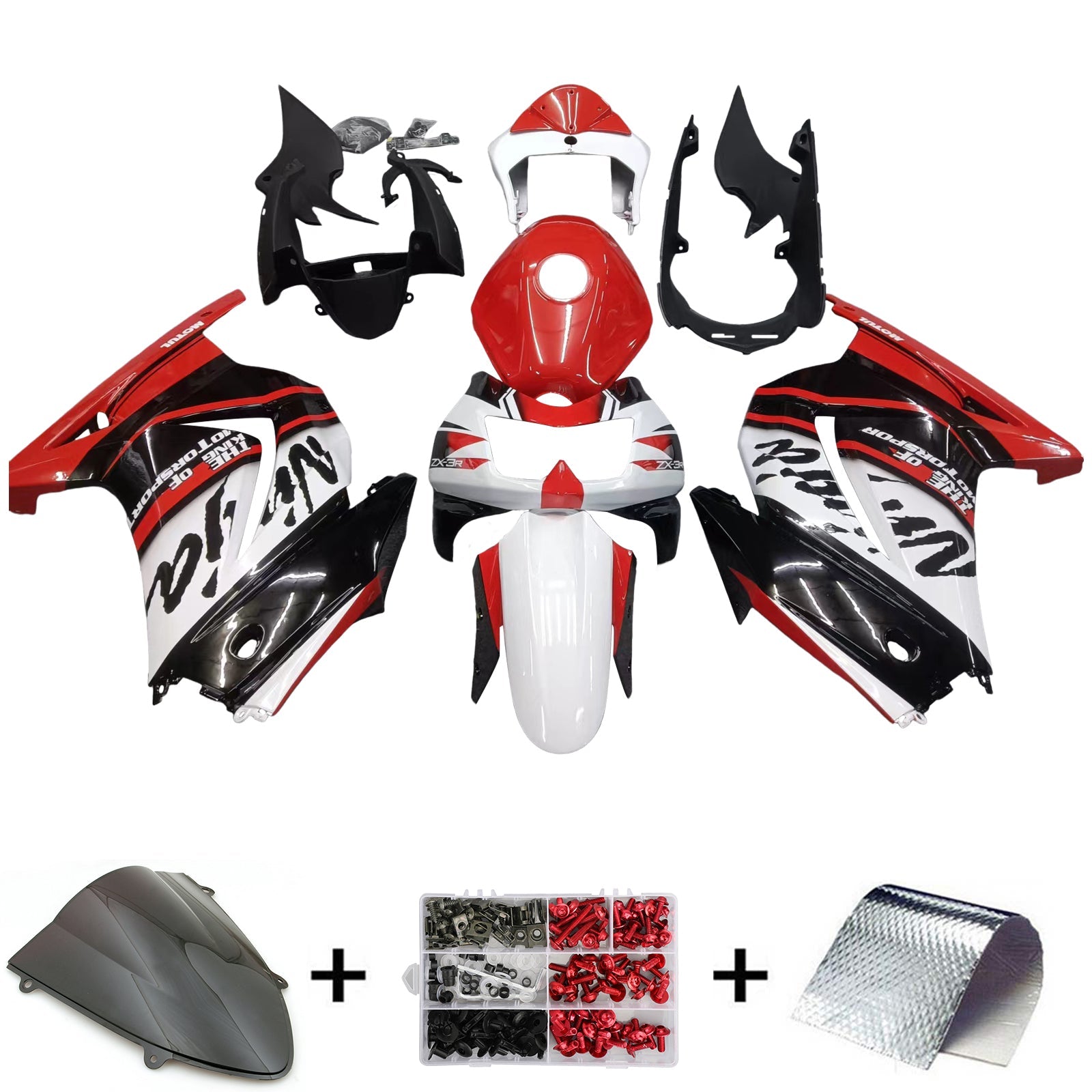 Kawasaki EX250 Ninja250R 2008-2012 Fairing Kit Bodywork Plastic ABS