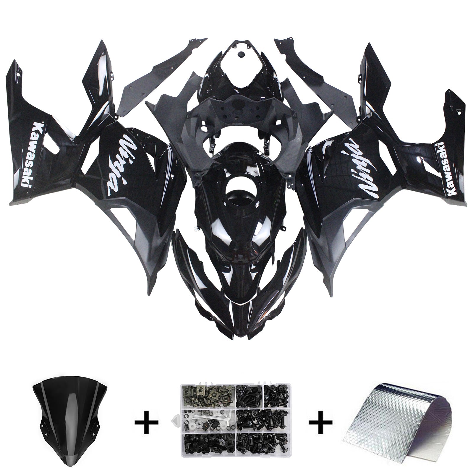 Amotopart Kawasaki EX400 Ninja400 2018-2024 Fairing Kit Bodywork Plastic ABS