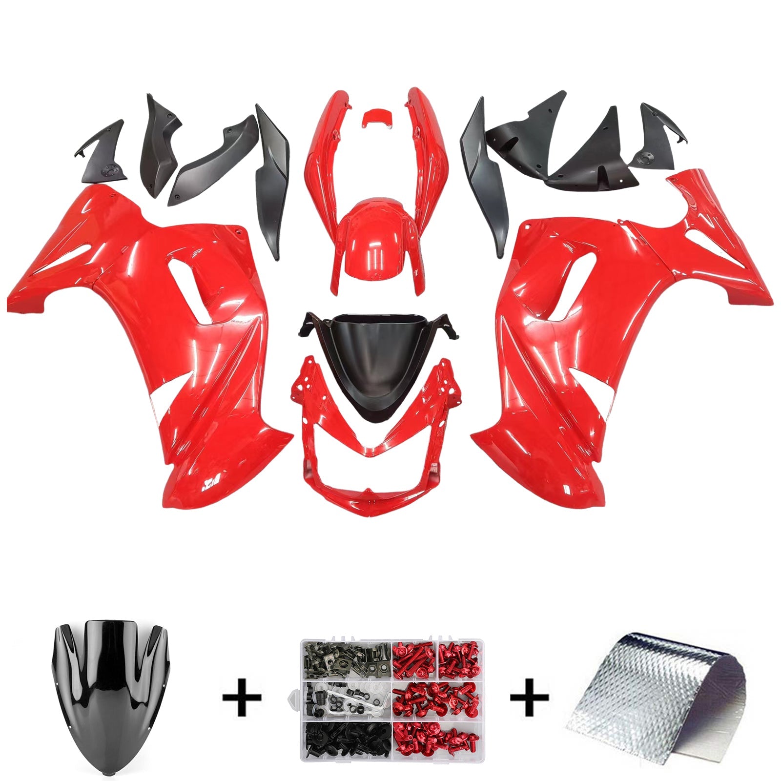 Amotoaprt Fairing Kit Plastic for Kawasaki Ninja 650 ER-6F EX650 2006-2008 04# Generic