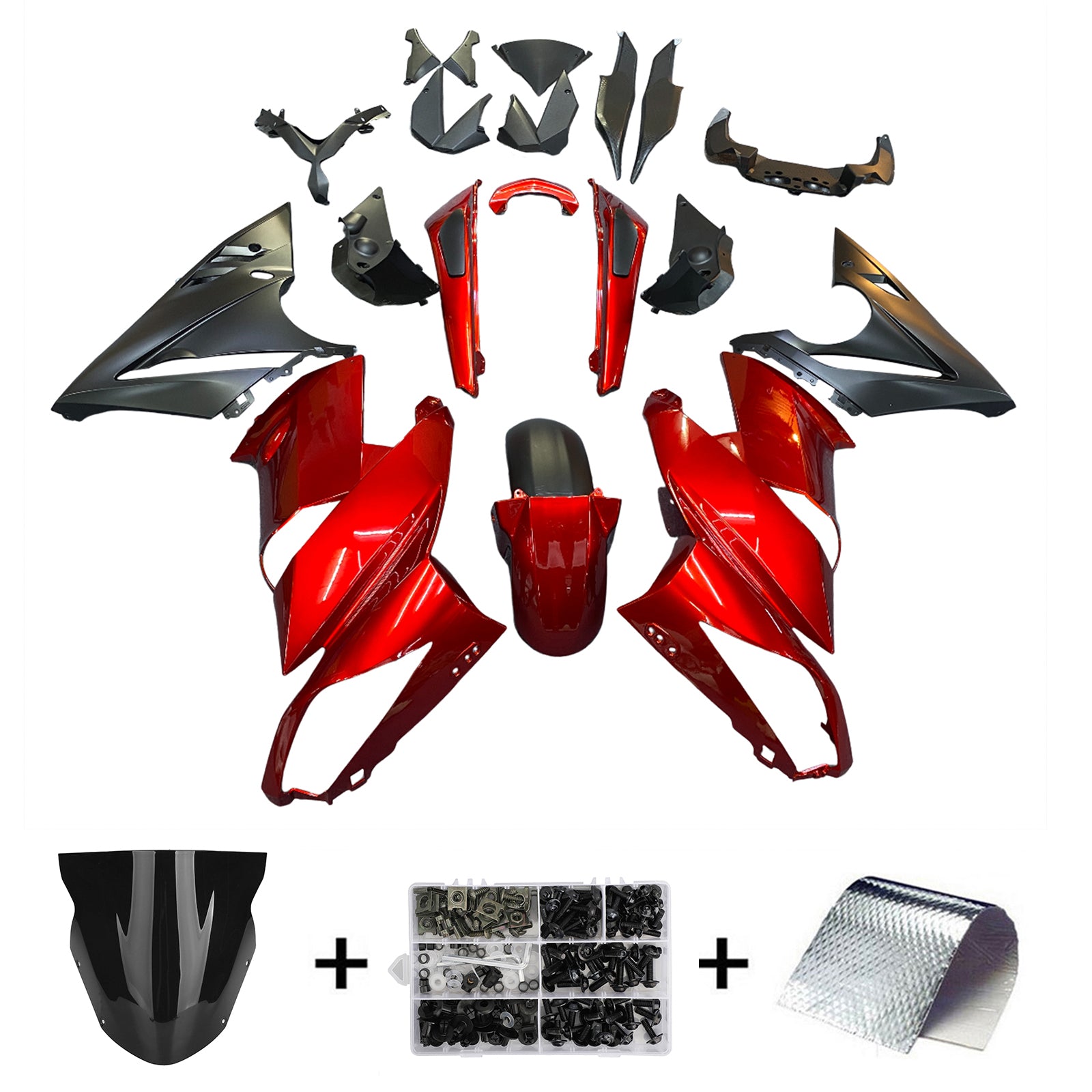 Fairing Kit Plastic for Kawasaki Ninja 650 ER-6F EX650 2009-2011 02# Generic