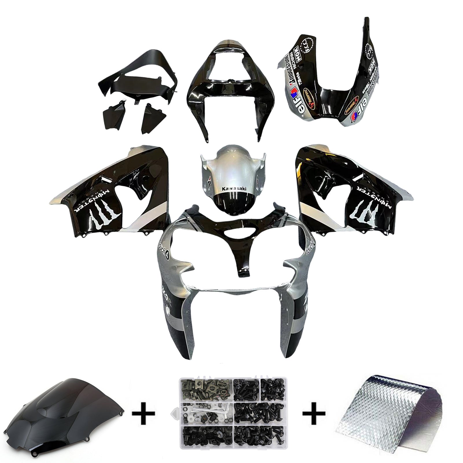 Kawasaki ZX9R 2002-2003 Fairing Kit Bodywork Plastic ABS